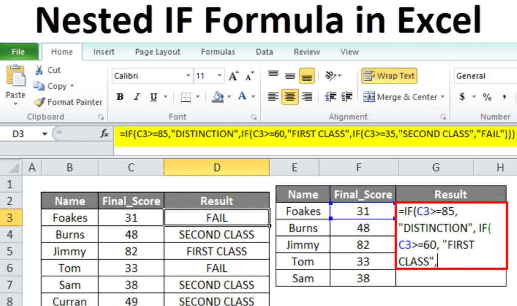 How to Create a Nested Formula
