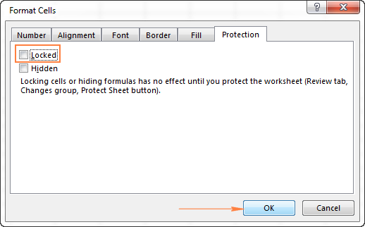 How to lock and protect cells in Excel?