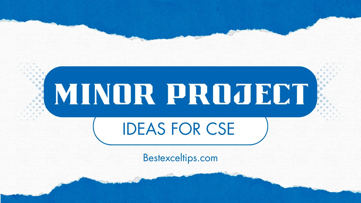 minor project ideas for cse