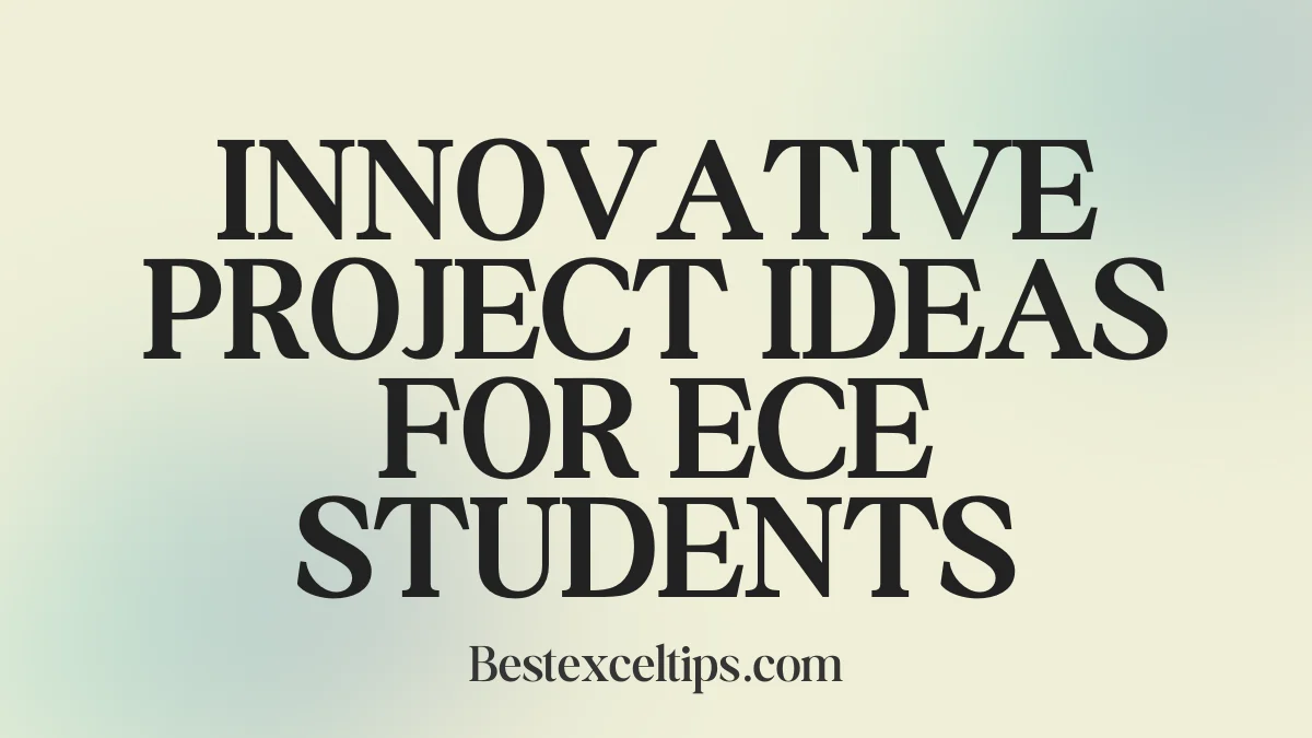innovative project ideas for ece students