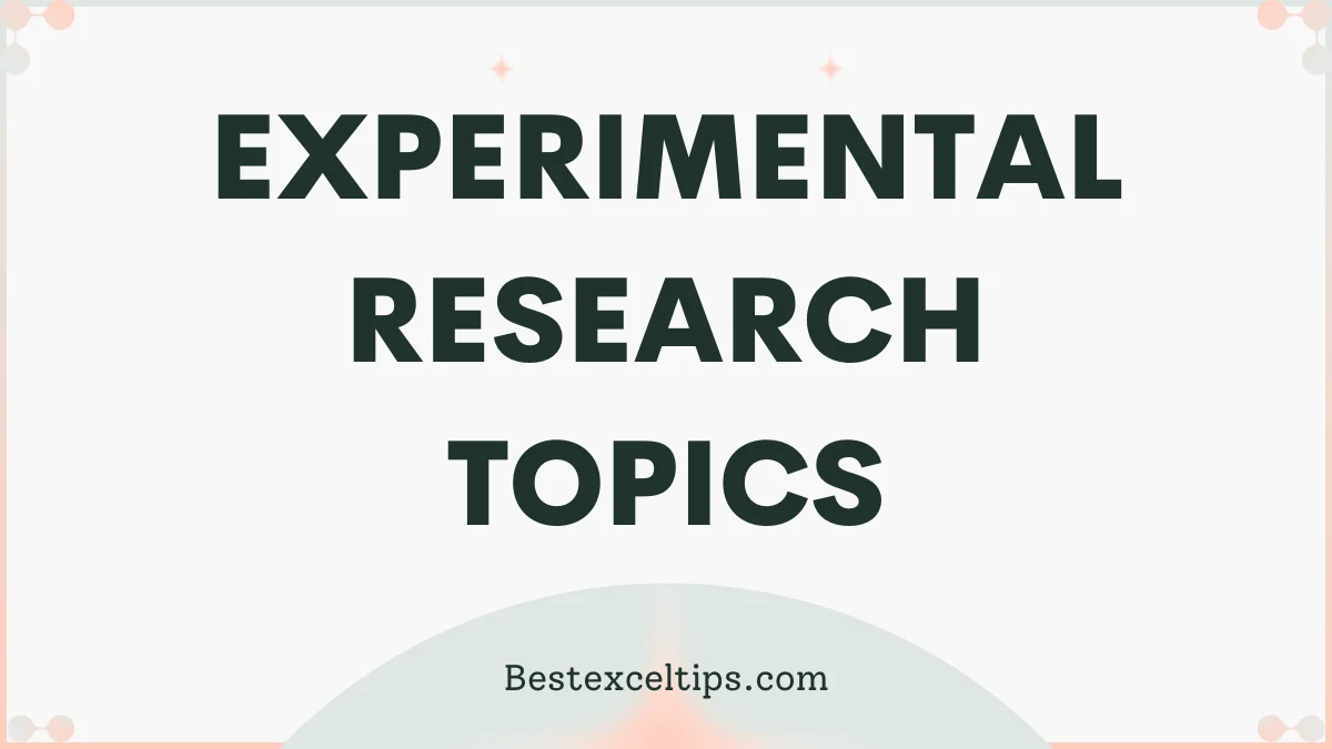 experimental research topics
