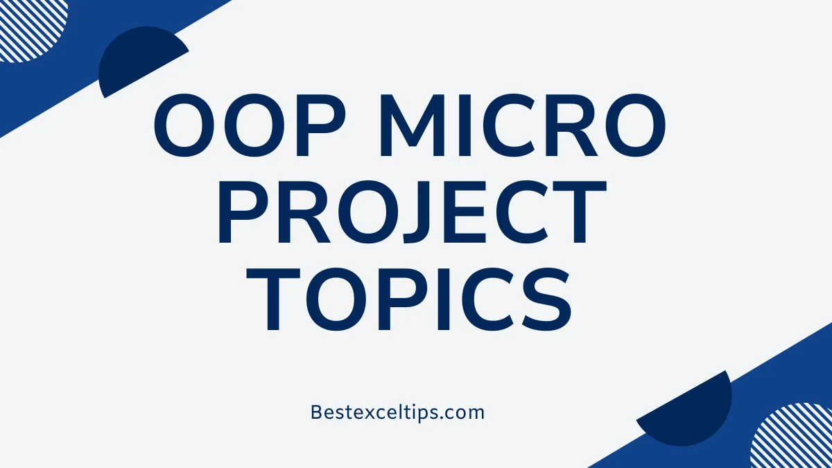 oop micro project topics
