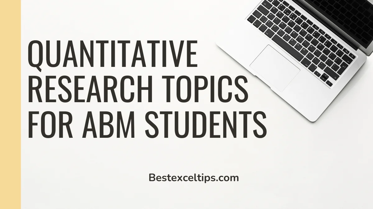 quantitative research topics for abm students